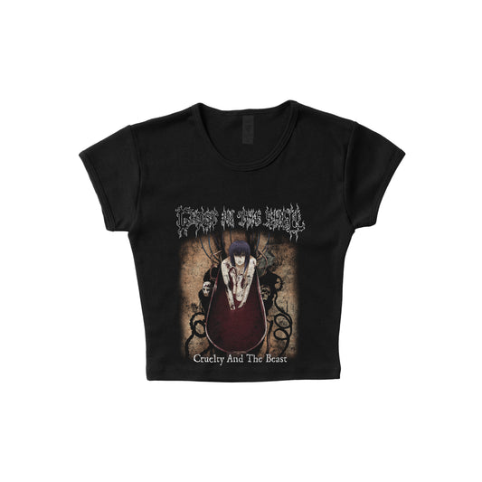 Ghost in the Shell x Cradle of Filth "Cruelty and the Beast" - LAA Baby Rib Crop Top