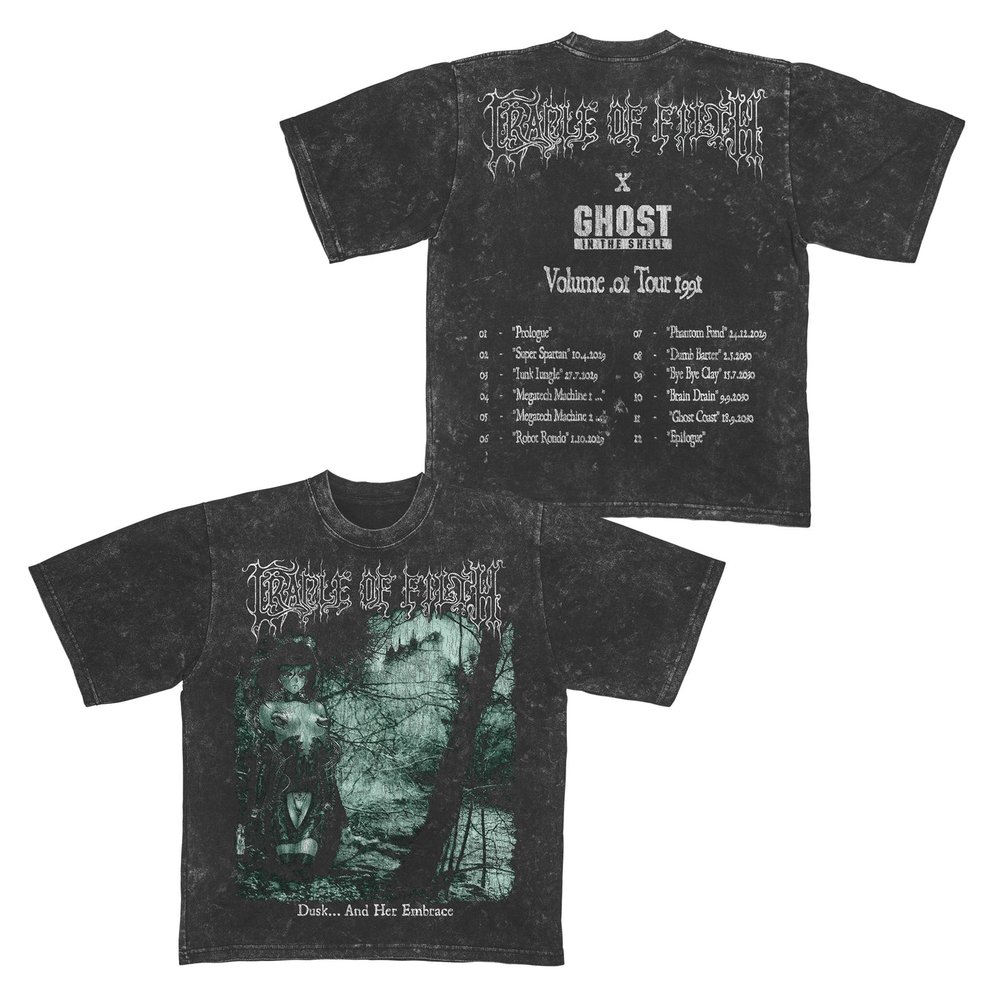 Ghost in the Shell x Cradle of Filth "Dusk And Her Embrace" - Mineral Wash *limited*
