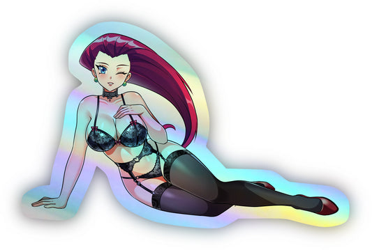 Pokémon Cynthia Jessie Holographic Sticker