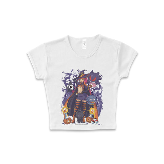 Pokémon Jessie "Spooky Season" - LAA Baby Rib Crop Top White *Limited*