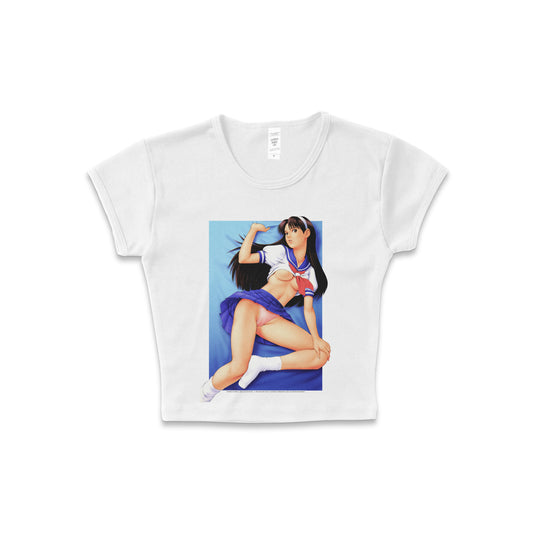 King of Fighters Athena Asamiya - LAA Baby Rib Crop Top White *Limited*