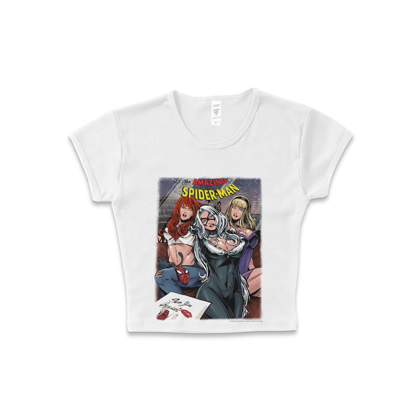 Ladies of Spider-Man - LAA Crop Top White *limited*