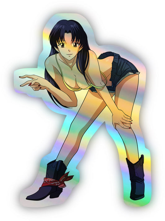Misato Playboy Sticker Holographic