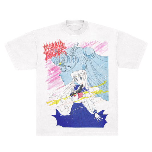 Morbid Angel x Sailor Moon F&B print - LAA 1801 White *Limited*
