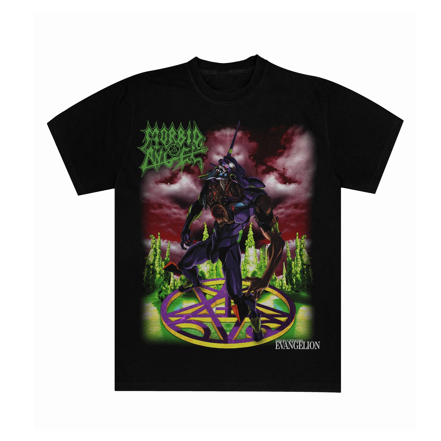 Morbid Angel x Evangelion "Domination" F&B print - Tee