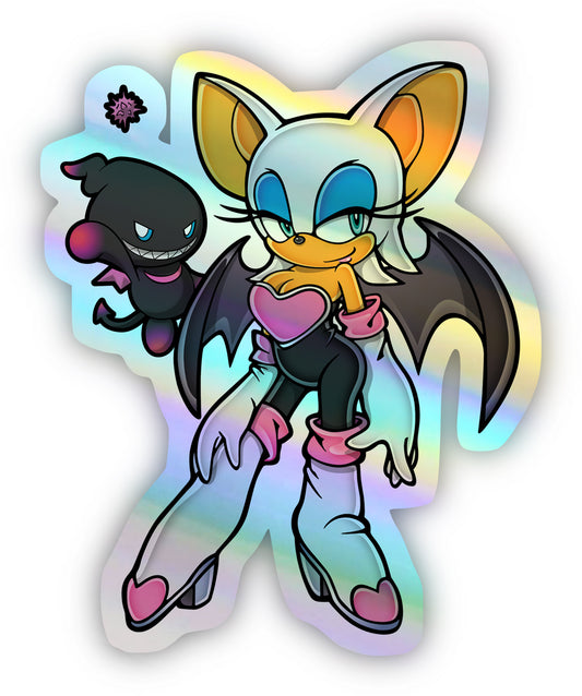 Rouge the Bat Sticker Holographic