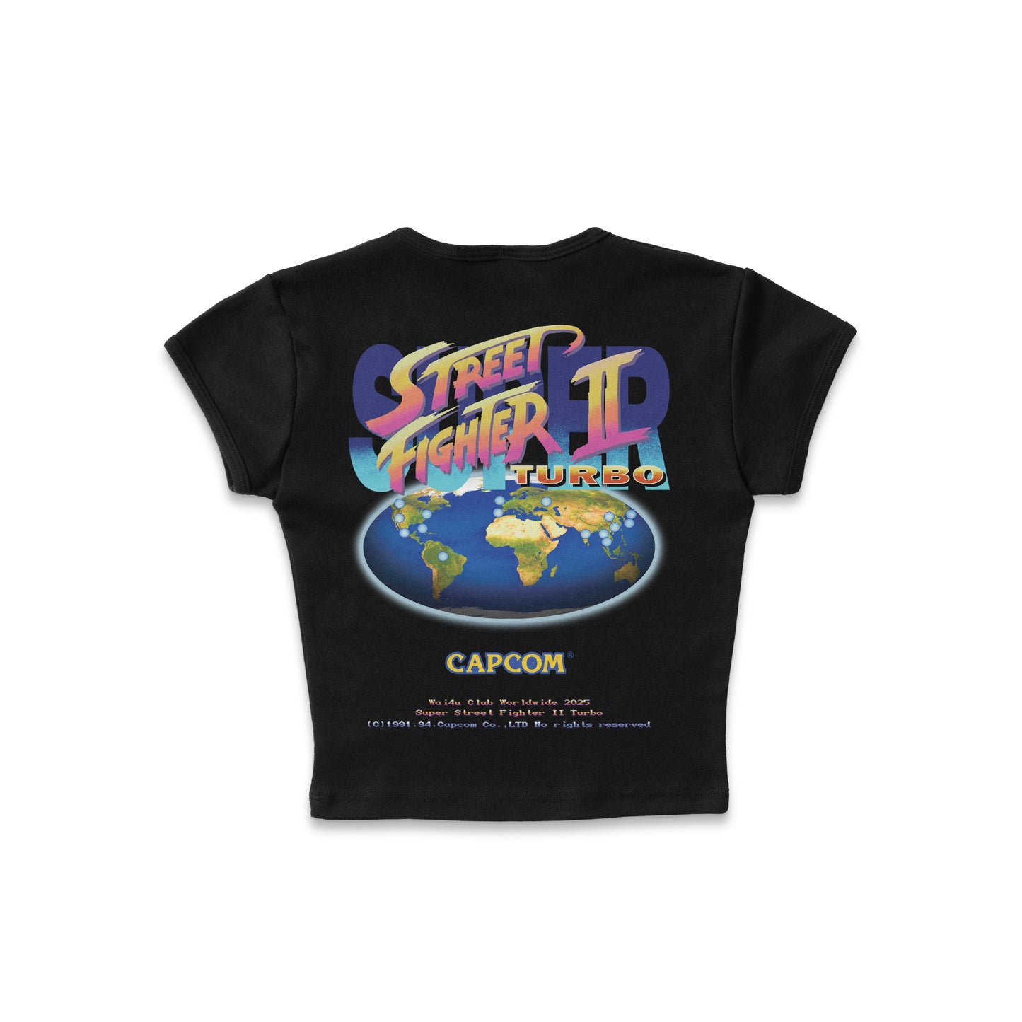 Super Street Fighter 2 Turbo F & B Print - LAA Baby Rib Crop Top