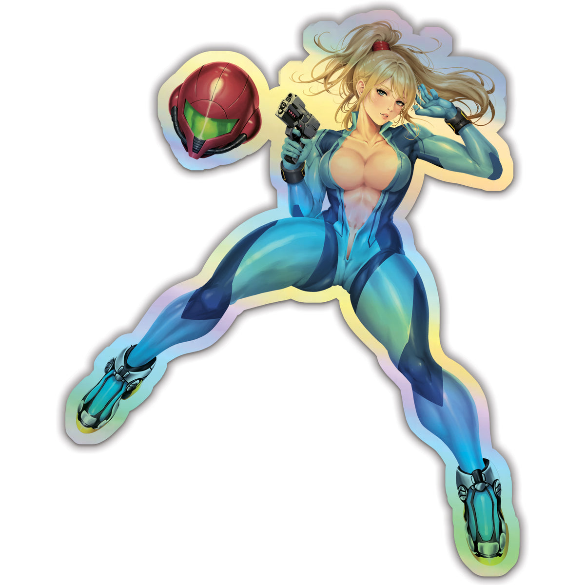 Seductress Samus Holographic Sticker