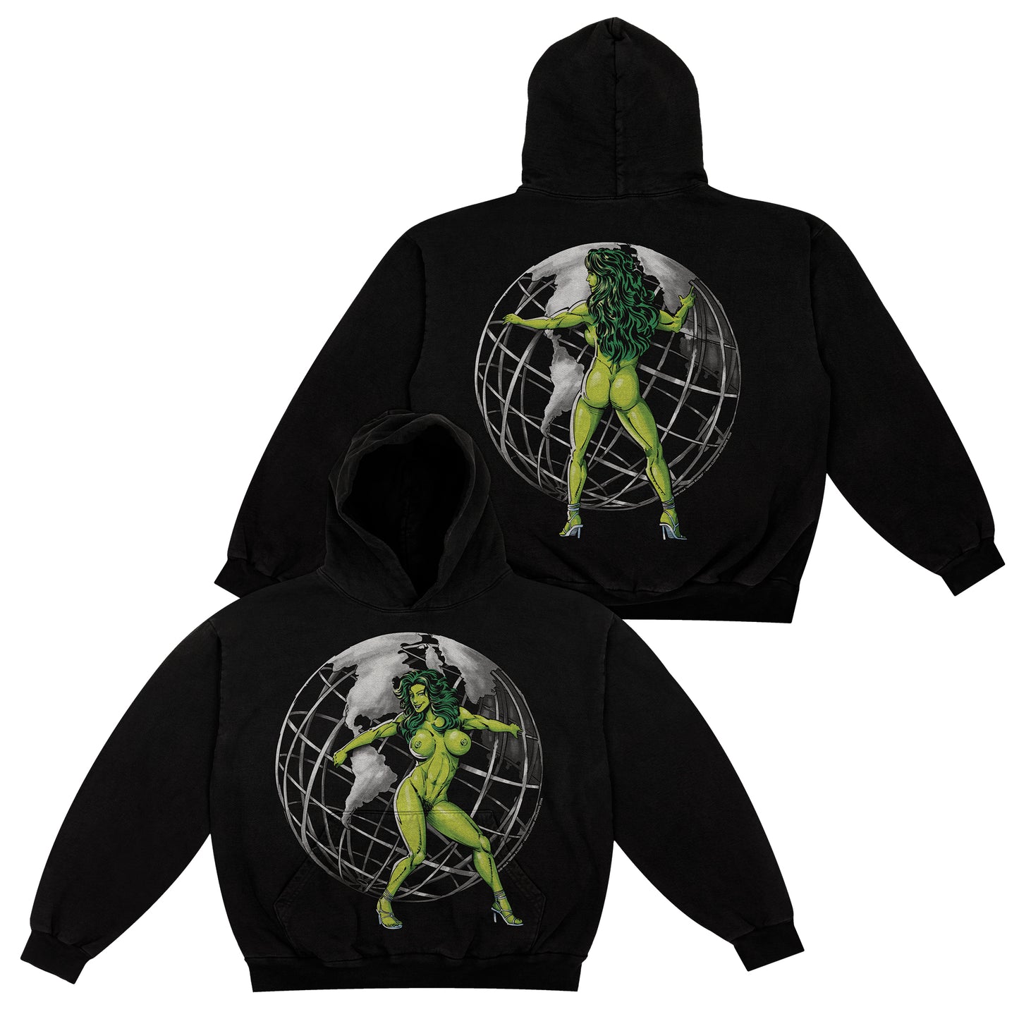 She-Hulk "Green Globes" NSFW F&B print - Hoodie