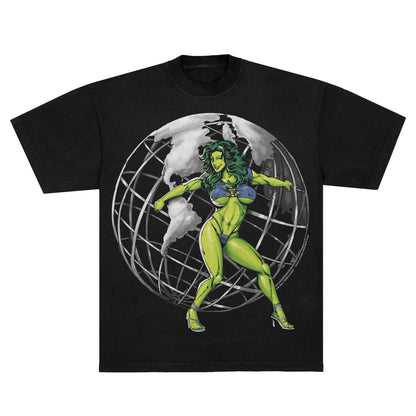 She-Hulk "Green Globes" F&B print - Tee