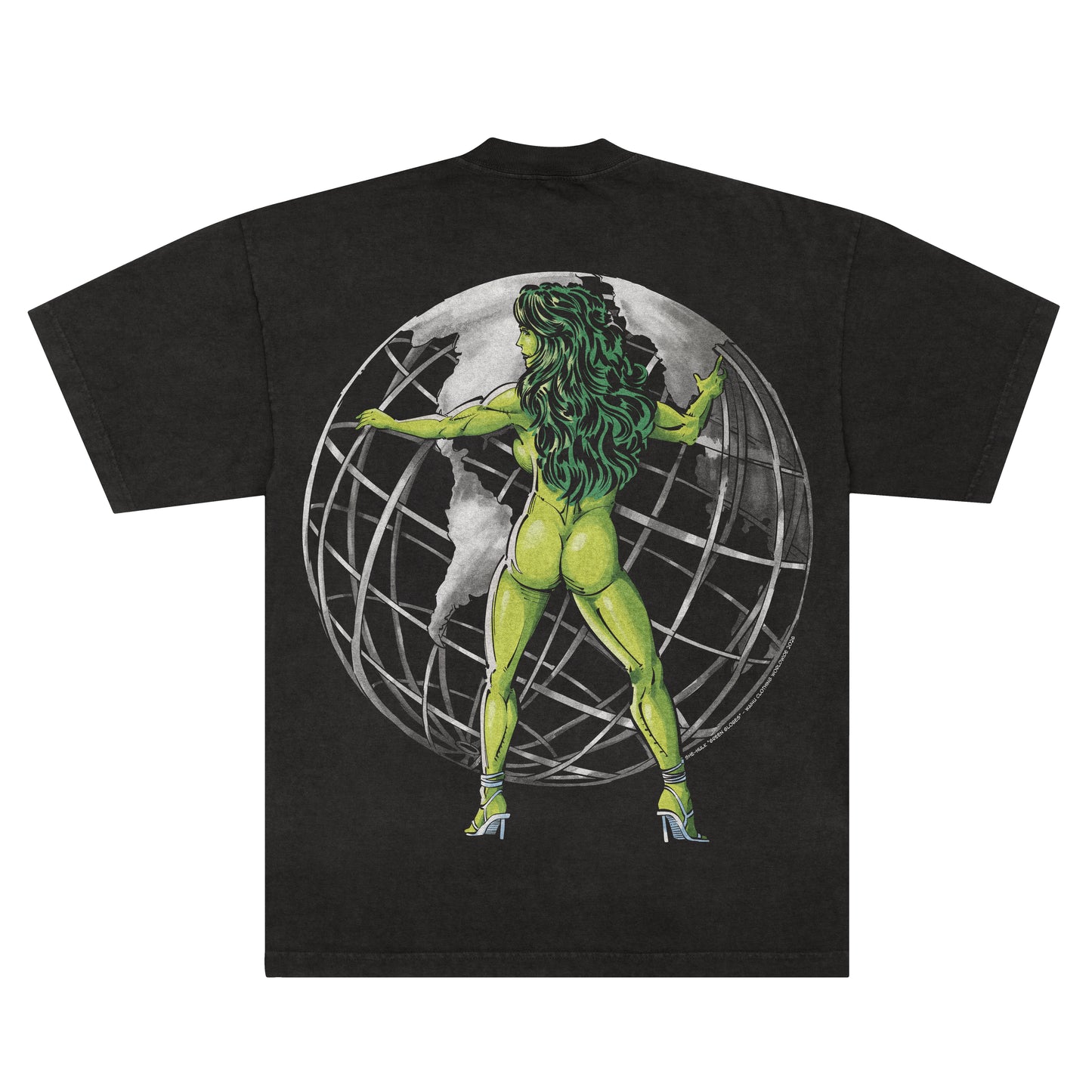 She-Hulk "Green Globes" F&B print - Tee