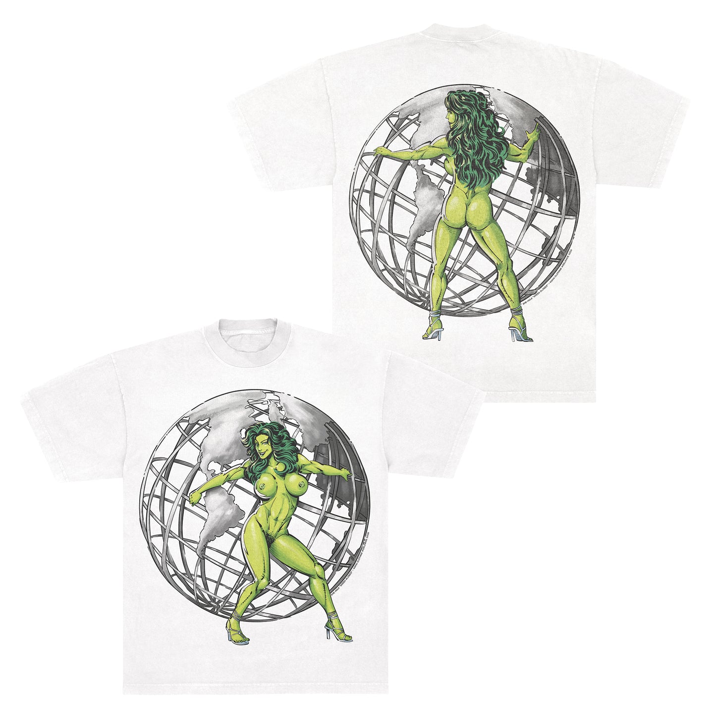 She-Hulk "Green Globes" NSFW F&B print - LAA 1801 White *Limited*