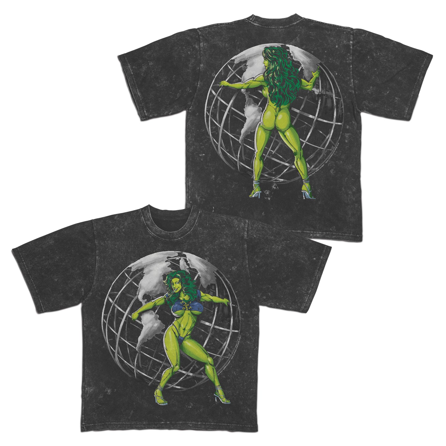 She-Hulk "Green Globes" F&B print - Mineral Wash