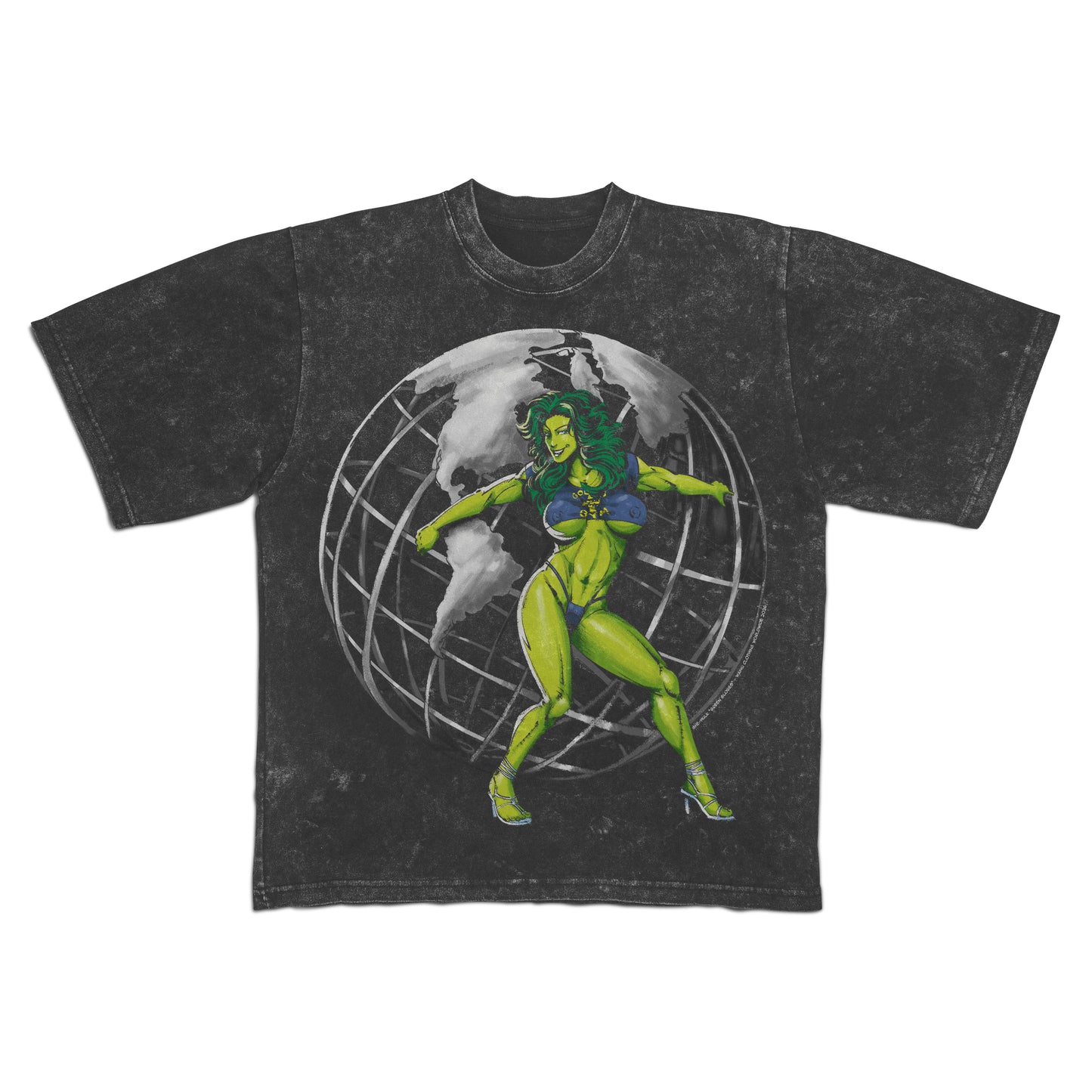 She-Hulk "Green Globes" F&B print - Mineral Wash