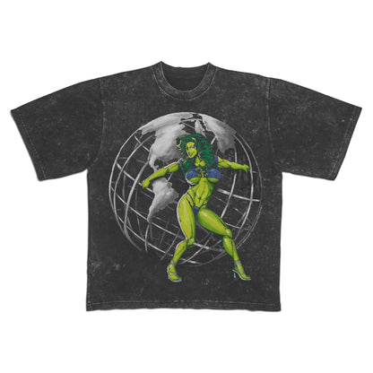 She-Hulk "Green Globes" F&B print - Mineral Wash