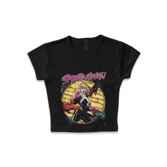 Spider-Gwen - LAA Baby Rib Crop Top
