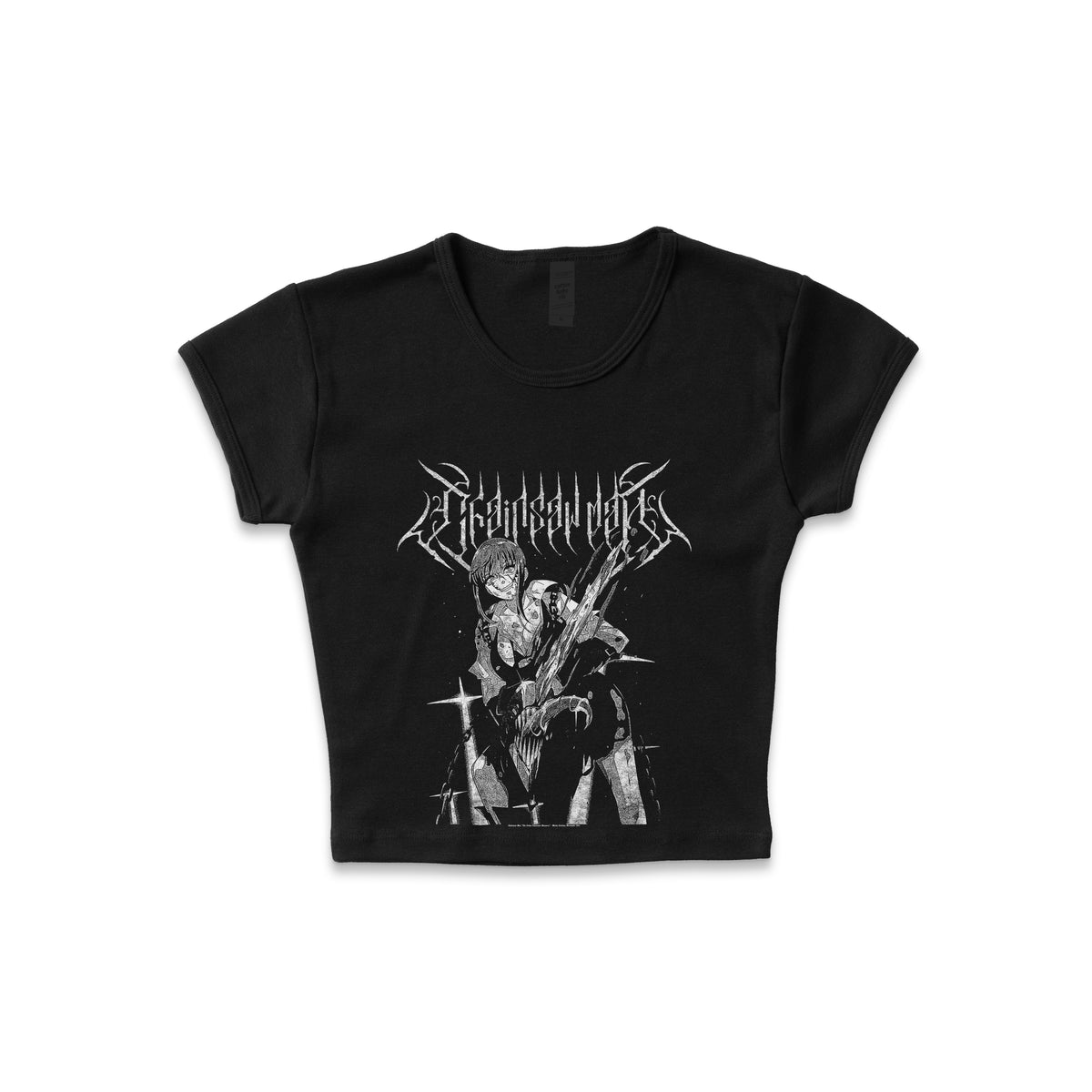 Chainsaw Man "The Tokyo Chainsaw Massacre" Distressed - LAA Baby Rib Crop Top *limited*
