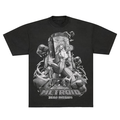 Metroid: Zero Mission Distressed - Tee *limited*