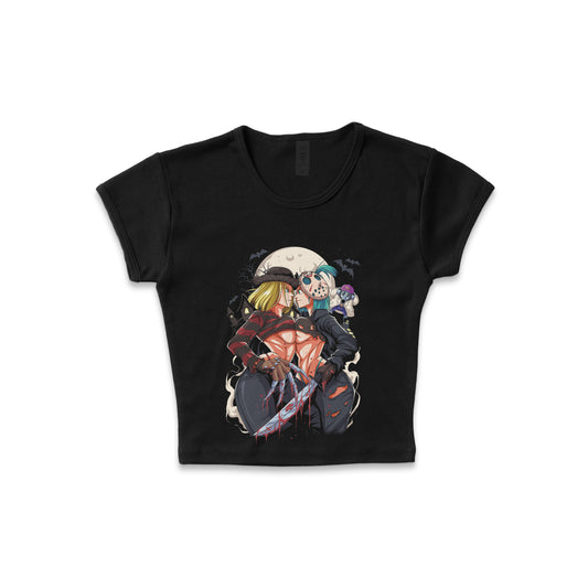 Dragonball Android 18 vs Bulma - LAA Baby Rib Crop Top