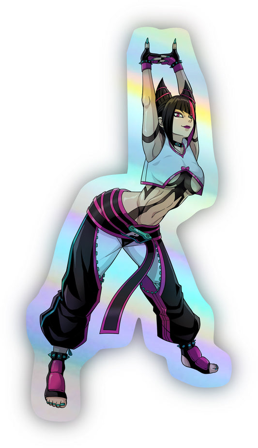 Street Fighter 6 Juri Holographic Sticker